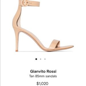 Gianvito Rossi Tan 85mm sandals